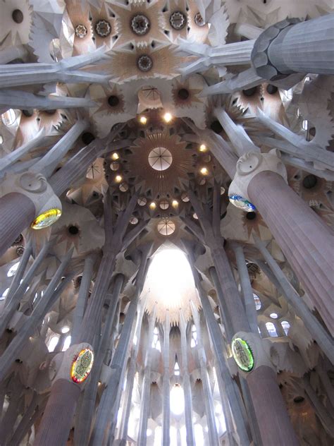 La Sagrada Familia Cathedral Interior Barcelona Spain Cathedral