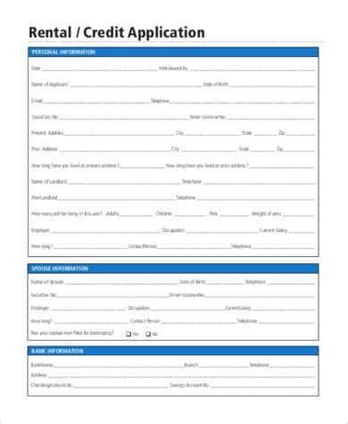 If the applicant gives their permission, you can contact their current employer to verify this data. FREE 10+ Sample Rental Application Templates in PDF | MS Word