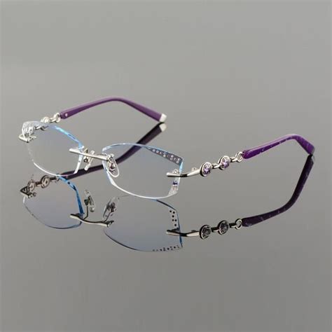 titanium alloy eyeglasses women rimless prescription reading myopia eyeglasses for women
