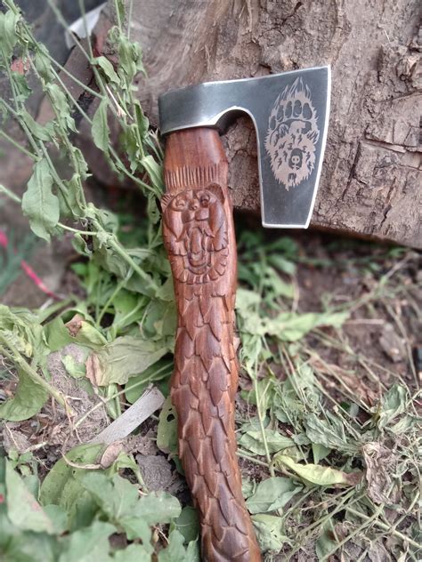Personalized Axecustom Hand Forged Viking Axe Handle Work Etsy