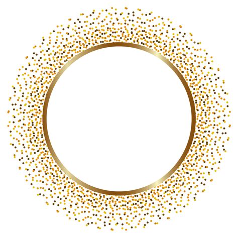 Goldene Kreisrahmengrenze Vektorillustration Gold Rand Kreis Png Und