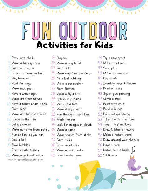 Fun Outdoor Activities For Kids Messy Little Monster