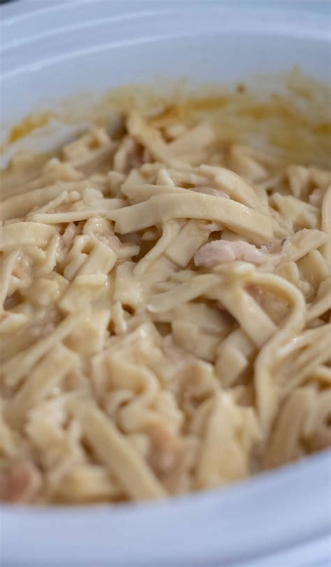 Creamy Slow Cooker Chicken Noodles Live Play Eat