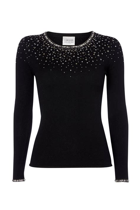 Buy Beaded Cashmere Sweater Designer Quality Caroline Charles