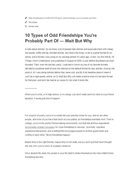 10 Types Of Odd Friendships Youre Probably Part Of Wait But Why