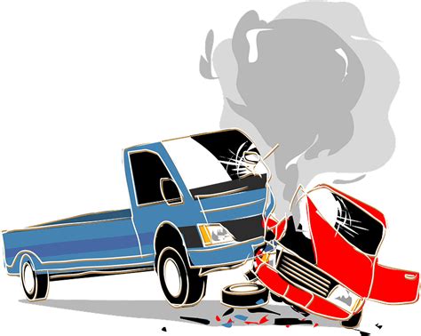 Traffic Collision Between A Truck And A Car Clipart Free Download