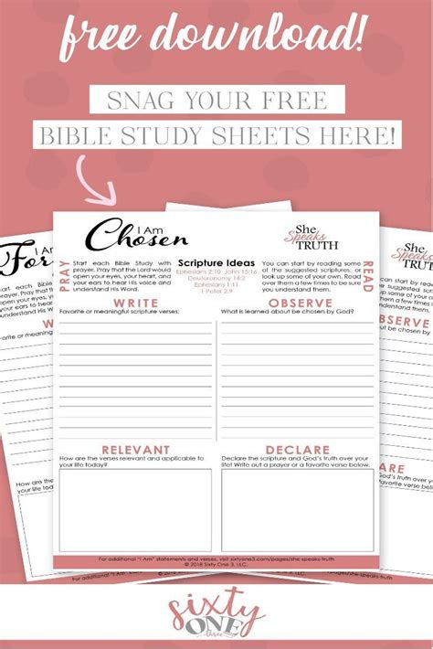 Use These 10 Free Bible Study Printables To Dig Deep Into Gods Word