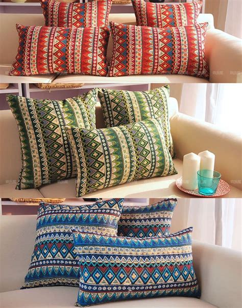 African Stripe Cotton Linen Fabric Bohemian Fabric Upholstery Image 4