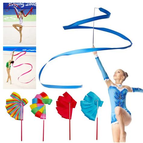 Hittime 4M Colorful Gym Dance Rhythmic Art Gymnastic Ribbons Ballet