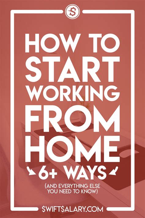 The Words How To Start Working From Home 6 Ways And Everything Else You