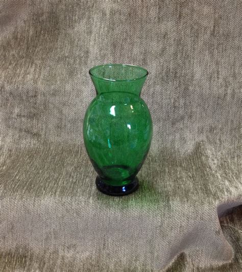 Anchor Hocking Emerald Green Glass Vase Vintage Emerald Green