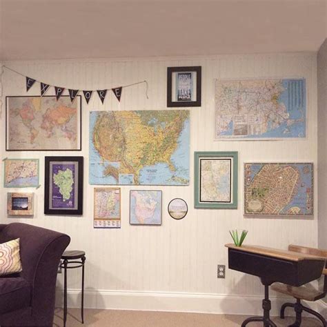 Gallery Map Wall Decorating With Maps Map Wall Map Wall Decor