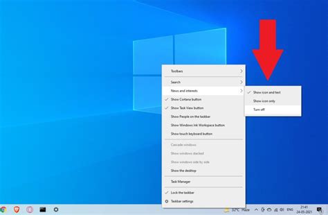 How To Remove The News And Interests Widget From Windows 10