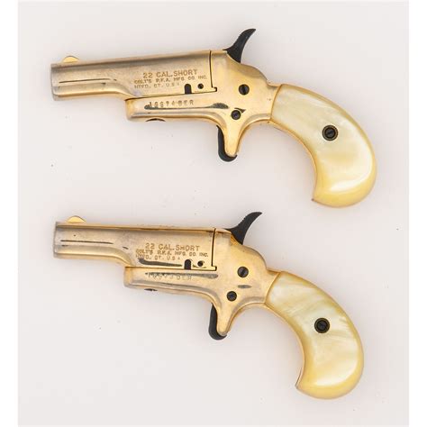 Cased Pair Of Colt Lady Derringer Pistols Cowan S Auction House The Midwest S Most Trusted