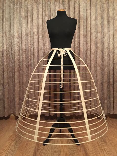 Victorian Crinoline Hoop Cage Hoop Skirt Diameter 42 In Etsy