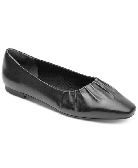 Rockport Womens Laylani Gather Square Toe Ballet Flats And Reviews
