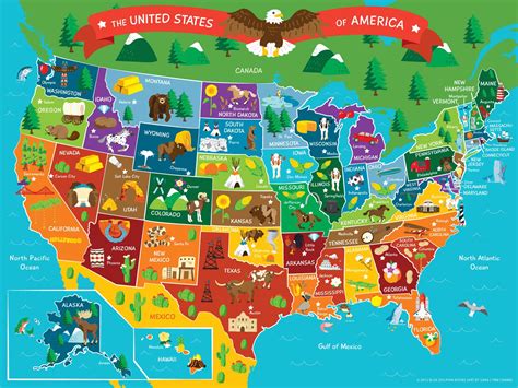 Map Of The United States Of America Map Vector Monuments United