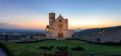 assisi umbria basilica di san francesco stock image image of culture field 76388805