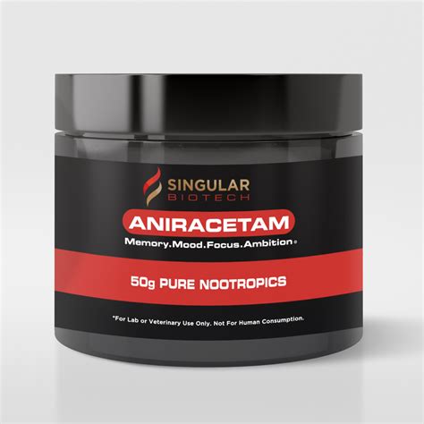 Aniracetam Powder 50 Grams Nootropic Powder Singular Biotech