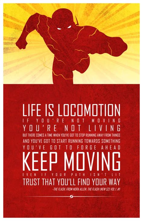 A Red Poster With The Words Life Is Locomoton Youre Not Living And