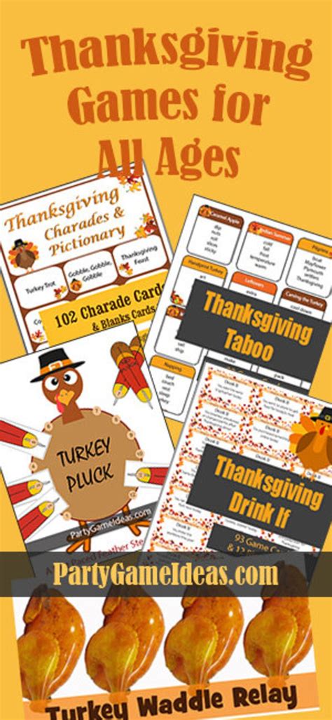 Thanksgiving Charades And Draw Game Printable Thanksgiving Charades