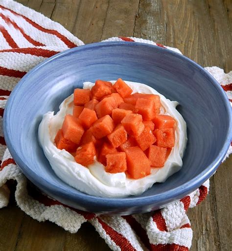 Watermelon Yogurt Salad Frugal Hausfrau