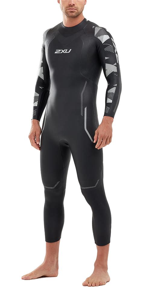2021 2xu Mens P2 Propel Triathlon Wetsuit Mw4990c Black Textural