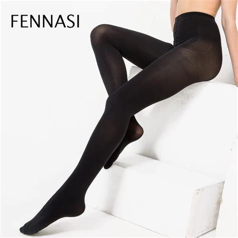 fennasi women s autumn winter warm sexy pantyhose women thick nylons lady black tights leg