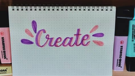 Calligraphy Using Stabilo Highlighter Calli Graphy