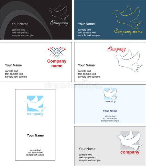 Business Card Template Design Vector File Stock Vector Illustration
