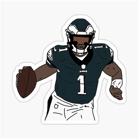 Jalen Hurts Sticker For Sale By Ashercreations Redbubble