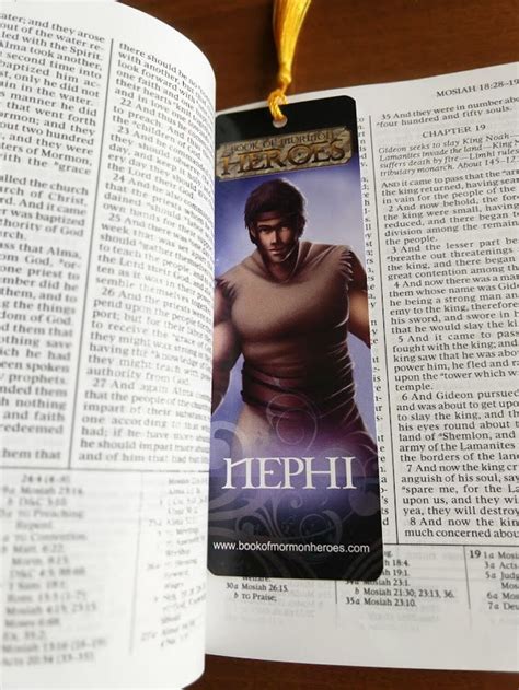 Book Of Mormon Heroes Nephi Bookmark Etsy