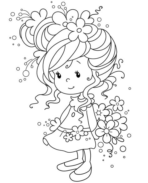 Nena Primaveral Whimsy Stamps Digi Stamps Digital Stamps Free Copic