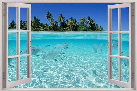 🔥 Download Exotic Beach Wall Stickers Film Mural Art Decal Wallpaper By