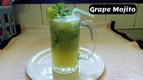 Grape Mojito Recipe Green Grape Mocktail Recipe हरे अंगूर का शरबत