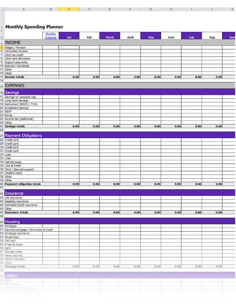 Income And Expense Tracker Excel Template