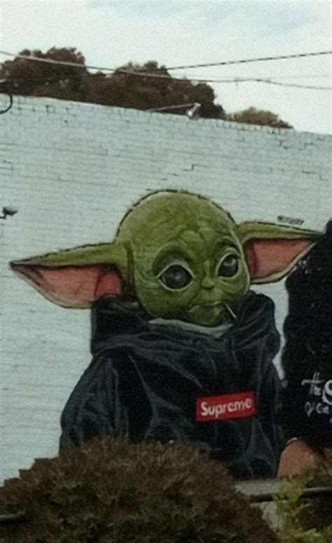 Baby Yoda Supreme Wallpapers I Guess Hes Get A Present From Papa
