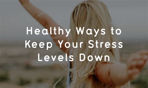 Healthy Ways To Keep Your Stress Levels Down Puregym