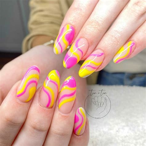 25 Hot Pink And Yellow Nails For Summer 2024 Nail Designs Daily