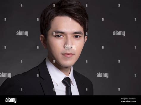 Chinese Male Model In Black Hi Res Stock Photography And Images Alamy