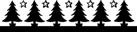 Christmas Tree Silhouette Border Image Cute The Graphics Fairy