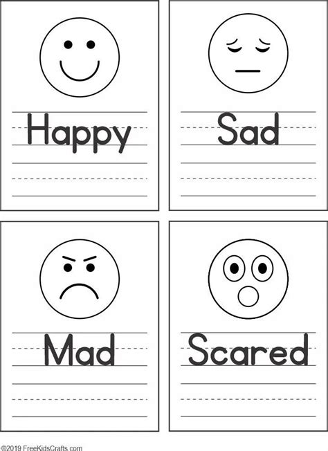 Feeling Worksheet Printable Free Kids Crafts Emotions Preschool