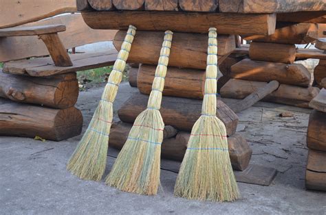 Kitchen Broom Handmade Rustic Broom From Sorghum Etsy