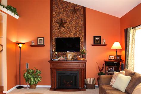 This type of wall can be especially useful for special event decorations, or as a prop for plays and other programs. Fireplace Accent Wall in Faux River Rock - Transitional ...
