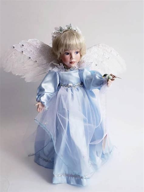 Fine Porcelain Angel Doll Angel Porcelain With Feather Wings Etsy