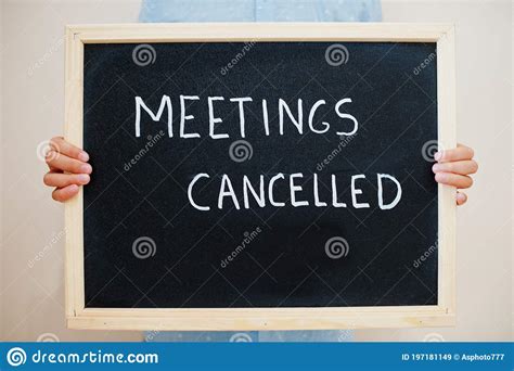 Meetings Cancelled Coronavirus Concept Stock Image Image Of