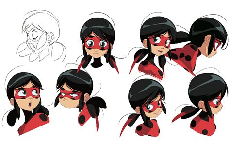 Image Ladybug Early 2d Character Sheetpng Miraculous Ladybug Wiki