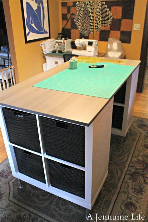 A Jennuine Life Diy Counter Height Craft Table Craft Table Diy