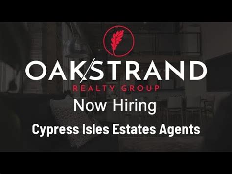 Hiring Real Estate Agents In Cypress Isles Estates Florida Oakstrand Realty YouTube
