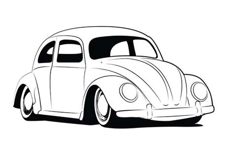 For kids & adults you can print cars or color online. Vintage Beetle Car Coloring Pages : Best Place to Color in ...